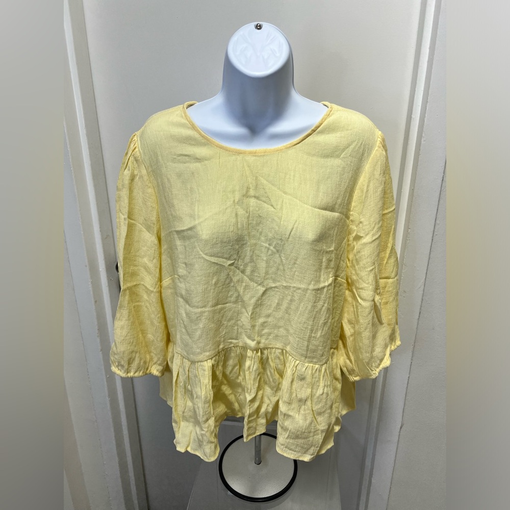 Yellow Women's Top H&M Size L